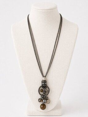Ann Taylor LOFT Long Pendant Statement Necklace